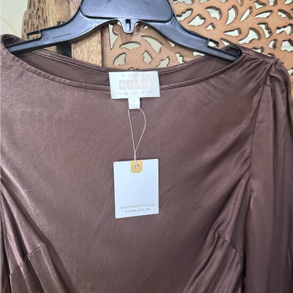 NEW NWT Stone Cold Fox REVOLVE Basier Mini Dress in Coffee Brown - Picture 4 of 6